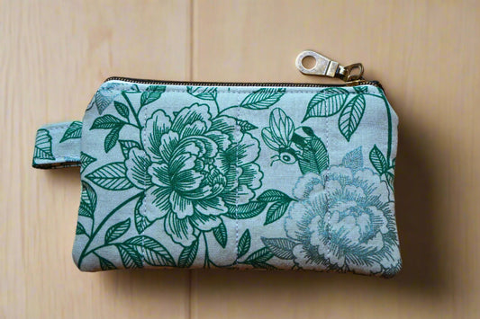 Bee Floral Mini Keychain Wallet